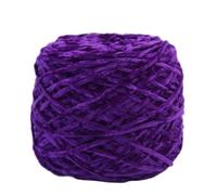 Fil Chenille 240g Chunky Chenille Yarn Ball For Hand Knitting Dolls Scarf Sweater Slippers Diy Golden Velour Crochet Thread Glossy Soft Warm(Deep Purple 35)