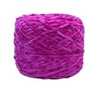 Fil Chenille 240g Chunky Chenille Yarn Ball For Hand Knitting Dolls Scarf Sweater Slippers Diy Golden Velour Crochet Thread Glossy Soft Warm(Pink Purple 40)