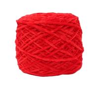 Fil Chenille 240g Chunky Chenille Yarn Ball For Hand Knitting Dolls Scarf Sweater Slippers Diy Golden Velour Crochet Thread Glossy Soft Warm(Big Red 09)