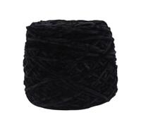 Fil Chenille 240g Chunky Chenille Yarn Ball For Hand Knitting Dolls Scarf Sweater Slippers Diy Golden Velour Crochet Thread Glossy Soft Warm(Black 20)