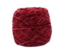 Fil Chenille 240g/pcs Chunky Chenille Yarn For Hand Knitting Shoes Hats Pillowcases Scarf Plain Crochet Glossy Puffy Warm Comfortable Winter(25 Red Bean Red)