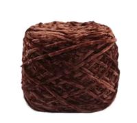 Fil Chenille 240g/pcs Chunky Chenille Yarn For Hand Knitting Shoes Hats Pillowcases Scarf Plain Crochet Glossy Puffy Warm Comfortable Winter(39 deep coffee)