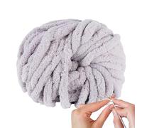 Fil chenille - 25 m - Velours doux - Fournitures de tissage et de tricot pour décoration d'intérieur - Jeté de coussin, panier, chapeau, lit pour animaux domestiques, vêtements de bébé, couvertures