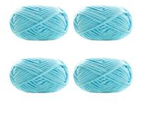 Fil Chenille 4pcsX50g Soft Chenille Yarn Handmade DIY Knitting Yarn Thick Velvet Line Scarf Hat(4pcs 09)