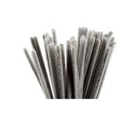 fil chenille 50 pièces 30 cm 30 cm 6 mm gris