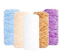Fil Chenille 5Pcs Fluffy Velvet Chenille Blanket Yarn 95g/3.35oz For Soft Throw And Blankets, Crocheting & Knitting DIY Crafts And Projects(Combination 1-5Pcs)