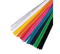 Rayher Assortiment Fils chenille, arc-en-ciel, 30 pces, 30cm X 9mm, 10 couleurs, arts créatifs, enfants-52031990