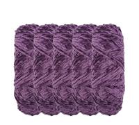 Fil Chenille en velours doux et chaud, 5 rouleaux de 100g chacun, Crochet à tricoter for couverture, manteau, chapeau, coussin, artisanat bricolage Pour Couvertures, Charpes(Colors-19)