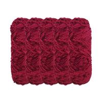 Fil Chenille en velours doux et chaud, 5 rouleaux de 100g chacun, Crochet à tricoter for couverture, manteau, chapeau, coussin, artisanat bricolage Pour Couvertures, Charpes(Colors-18)