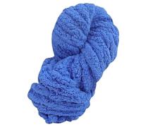 Fil chenille épais 500 g - Fil polyester géant ultra doux et moelleux for couvertures, écharpes, chapeaux et projets de décoration intérieure(TreasureBlue)
