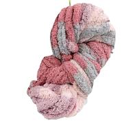 Fil chenille épais 500 g - Fil polyester géant ultra doux et moelleux for couvertures, écharpes, chapeaux et projets de décoration intérieure(CherryBlossoms)