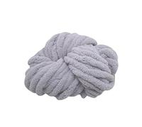 Fil Chenille Super Soft Chenille Velvet Yarn Fluffy For Knitting And Chunky Crochet Threads DIY Sweater Scarf Blankets Handmade Art Crafts(Light Grey)