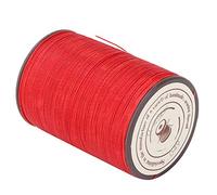 Fil Ciré, 175 Mètres 0,45 Mm à Coudre En Cuir Ciré Fil Cire Coton Cordons Fil De Cire Pour Projets En Cuir, Reliure(Rouge)