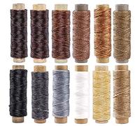 Fil Ciré Cordon 360m 150D À Coudre pour Cuir - Artisanat DIY Couture - 12 Couleurs, Chaque Rouleau de 30m
