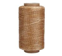 Fil Ciré, Fil Ciré à Coudre en Cuir 150D 820,2 Pieds, Cordon de Couture Fait à la Main pour Canapé, Toile, Tapis, Bricolage en Cuir(Kaki)