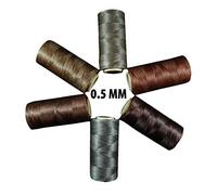 Fil ciré Linhasita 0,5 mm. Gamme de couleurs différentes : marron.