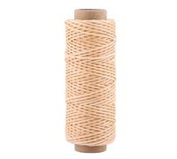 Fil ciré pour cuir |Fil de couture à la main solide 150D |Cordon ciré plat de 1 mm pour chaussures/sacs/artisanat |Fil à coudre robuste de 50 m (Silver)