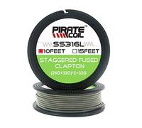 Fil Clapton à fusible décalé de 3 m - (26 GA + 32 GA) x2 + 32 GA, fils de résistance en acier inoxydable 316L préconstruits pour un câblage domestique