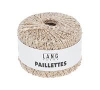 Fil Complément Paillettes - Lang Yarns. Color : 0002 Ecru Ecru