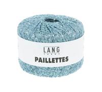 Fil Complément Paillettes - Lang Yarns. Color : 0020 Bleu Bleu