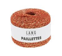 Fil Complément Paillettes - Lang Yarns. Color : 0060 Orange Orange
