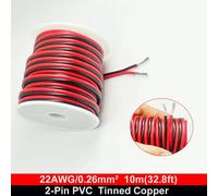 Fil Conducteur 22Awg 20 Awg 2/3/4 Broches Avec Bobine,Pvc 300V 80 ° C Fil Électronique Domestique (32,8 Pieds) Pour Câbles À Bande Led.22Awg 2Pin Pvc.10M 32.8Ft-1 Roll