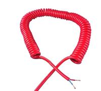 fil, cordon spiralé, Câble spiralé télescopique à ressort, fil 2 conducteurs 15 AWG extensible, rétractable(Stretch 6M)