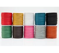 Fil coton ciré 1mm Longueur : 5 m / 10 m / 100 m - Plusieurs couleurs