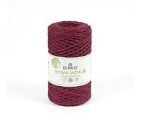 Fil Coton Recyclé Eco Vita Metallic 4mm Col. 115 Rouge Rose