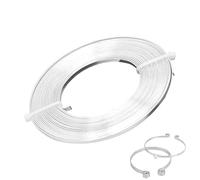 Fil Créatif Pliable | Fil Aluminium Plat Pliable Multicolore pour Sculpture - Câble Décoratif Artisanal pour Perles Crochet Tricot Boucles d'Oreilles Bracelets Fabrication de Bijoux Fêtes Artistes