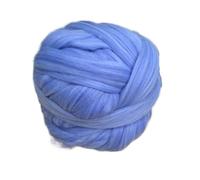 Fil Crochet,Pelote Laine Grosse Maille 1000g / balle super épais du fil chunky naturel de file feutre royant pour filer à la main tricoter bricolage couverture(Sky Blue)