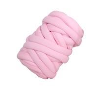 Fil Crochet,Pelote Laine Grosse Maille Fil filé à noyau de laine coton épais, tube artisanal, couverture, chapeau, bras volumineux, tricot la main, fil filer, 500G(Pink)