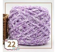 Fil Crochet,Pelote Laine Grosse Maille Lot de 2 fils velours colorés 100 g for tricoter à la main, fil chenille au crochet, ligne épaisse, for pantoufles, sac, couverture amigurumi(22)