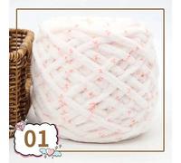 Fil Crochet,Pelote Laine Grosse Maille Lot de 2 fils velours colorés 100 g for tricoter à la main, fil chenille au crochet, ligne épaisse, for pantoufles, sac, couverture amigurumi(01)