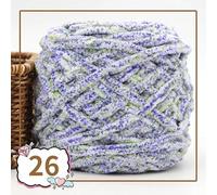 Fil Crochet,Pelote Laine Grosse Maille Lot de 2 fils velours colorés 100 g for tricoter à la main, fil chenille au crochet, ligne épaisse, for pantoufles, sac, couverture amigurumi(26)