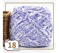 Fil Crochet,Pelote Laine Grosse Maille Lot de 2 fils velours colorés 100 g for tricoter à la main, fil chenille au crochet, ligne épaisse, for pantoufles, sac, couverture amigurumi(18)