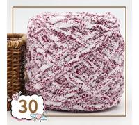 Fil Crochet,Pelote Laine Grosse Maille Lot de 2 fils velours colorés 100 g for tricoter à la main, fil chenille au crochet, ligne épaisse, for pantoufles, sac, couverture amigurumi(30)