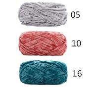 Fil Crochet,Pelote Laine Grosse Maille Lot de 3 fils velours super doux 100 g, chenille for couverture épaisse for tricot et crochet(Mix M)