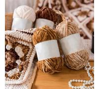 Fil Crochet,Pelote Laine Grosse Maille Lot de 5 fils velours doux 100 g for tricot et crochet, for pull, écharpe, couverture(5pcs 21)