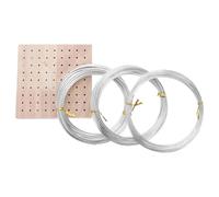 Fil D’aluminium pour Modelage D’argile, Armature Souple 5 M | Base en Bois Incluse, Texture Lisse, Usage Atelier Créatif, Bijoux, Bonsaï et Tissus