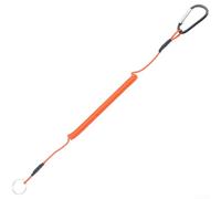 Fil d'acier à ressort pour canne à pêche avec joint torique à connexion rapide pour une rétention sûre des leurres et une protection anti-perte en couleur noire (rouge)