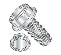 Fil d'acier de coupe à vis, finition plaqué zinc, dentelée Hex Rondelle Tête à fente, Drive, Type F, 12-24, taille du filetage 3/20,3 cm Longueur (lot de 7000)