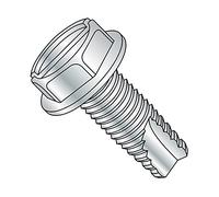 Fil d'acier de coupe à vis, finition plaqué zinc, tête hexagonale Rondelle à fente, Drive, Type 23, 10-24 Taille du filetage, 1/5,1 cm Longueur (lot de 100)