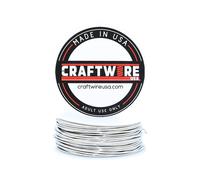 Fil d'acier inoxydable nu massif Craftwire USA, s lection ronde, ultra-doux, 141,7 g, calibre 18
