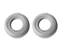 Fil d'acier pour débroussailleuse 4,0 mm x 15 m, 2 paquets de cordon renforcé pour mauvaises herbes épaisses