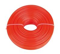 Fil d'acier universel en Nylon de 15M, ligne coupe-herbe, débroussailleuse, corde tondeuse à gazon, Long rouleau rond remplacement d'herbe(3mmx15m Red)