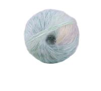 Fil d'alpaga et mohair dégradé de couleurs, 300 g - Idéal for tricoter des pulls, des châles, des vestes, des chapeaux et des écharpes.(Green Yellow)