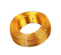 Fil d'aluminium 1 grand rouleau de fil d'aluminium souple 0,8 mm/1,5 mm/2, mm/3 mm for la fabrication bijoux et perles(Deep Gold Color,1.5mm (95 meters))