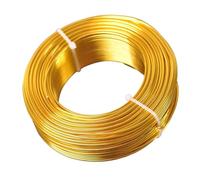 Fil d'aluminium 1 grand rouleau de fil d'aluminium souple 0,8 mm/1,5 mm/2, mm/3 mm for la fabrication bijoux et perles(Gold Color,2.5mm (38 meters))