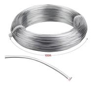 Fil D'Aluminium 100M*1,2MM Fil D'Artisanat en Aluminium Fil Métallique Tricotin de Bijoux de Fer Epais pour La Fabrication de